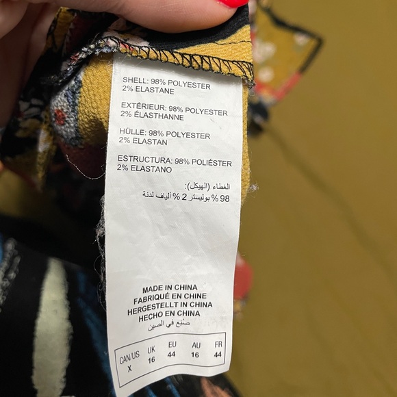 Patchwork patterned peplum wrap top - Picture 4 of 4